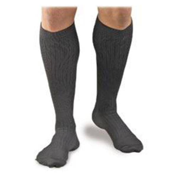 Activa Compression Dress Socks Knee High Small Men Men <7 Pinstripe Gray