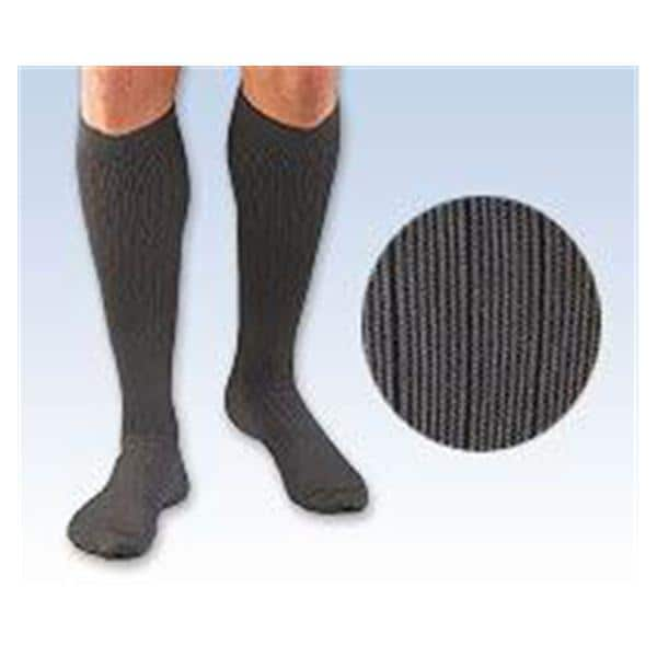 Activa Compression Dress Socks Knee High Medium Men Men 7.5-10 Pinstripe Gray