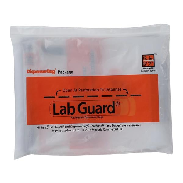 Biohazard Bag Reclosable Zipper 50/Pk