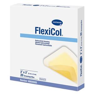 FlexiCol Hydrocolloid Wound Dressing 2x2" Sterile Square Tan Absorbent