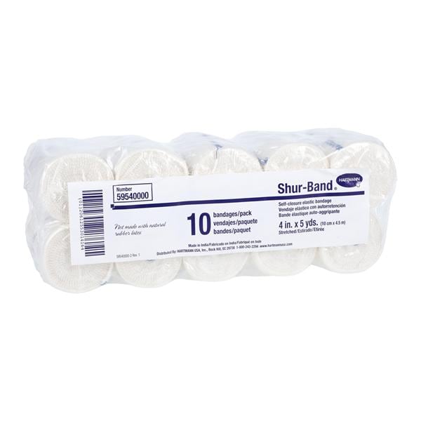 Shur-Band Stretch Bandage Elastic 4"x5yd Non-Sterile 10/Bx