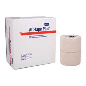 AC-Tape Plus Athletic Supplement Tape Cotton/Elastic 3"x5yd White NS 4rls/Bx