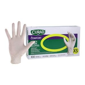 Accucare Latex Exam Gloves X-Small Beige Non-Sterile