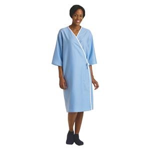 Patient Gown Adult Solid Blue 72/Ca