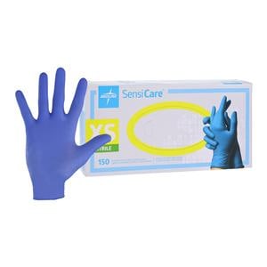 SensiCare Nitrile Exam Gloves X-Small Blue Non-Sterile, 10 BX/CA