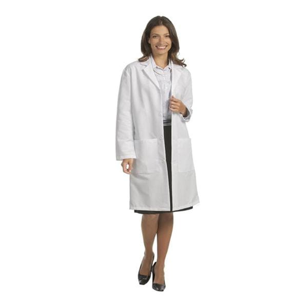 Lab Coat 3 Pockets Long Sleeves 41 in Medium White Unisex Ea