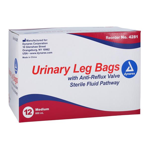 Urinary Leg Bag 600mL Disposable Anti-Reflux Valve