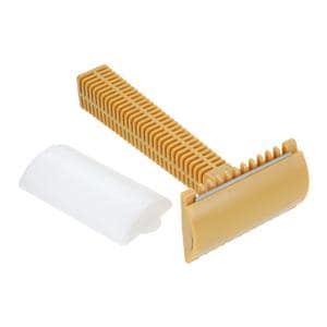 Shave Prep Razor SS Blade Disposable Gold, 100 EA/CA