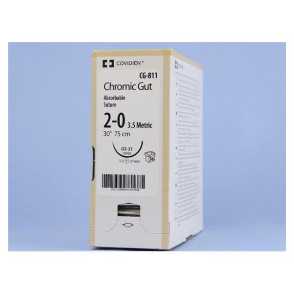 Surgigut Suture 2-0 30" Chromic Gut Monofilament GS-21 Undyed 36/Ca