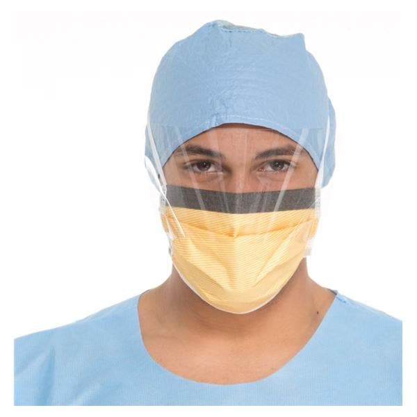 FluidShield Surgical Combination Mask / Shield ASTM Level 3 Anti-Fog Orng 25/Bx