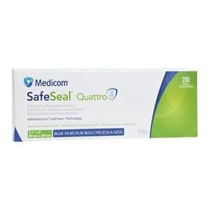 SafeSeal Quattro Sterilization Pouch Safe Seal 3.5 in x 9 in 200/Bx, 6 BX/CA