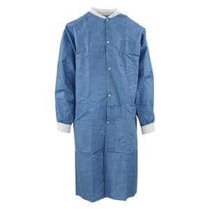 SafeWear High Performance Protective Lab Coat SMS Fabric Medium Deep Blue 12/Bg, 5 BG/CA