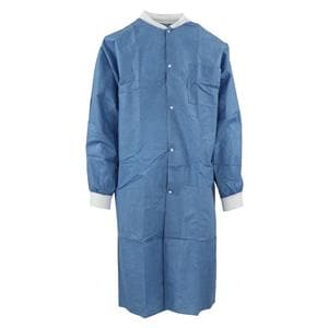 SafeWear High Performance Protective Lab Coat SMS Fabric Large Deep Blue 12/Bg