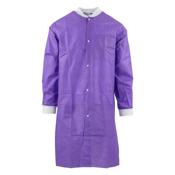 SafeWear High Performance Protective Lab Coat SMS Fbrc Medium Plum Purple 12/Bg