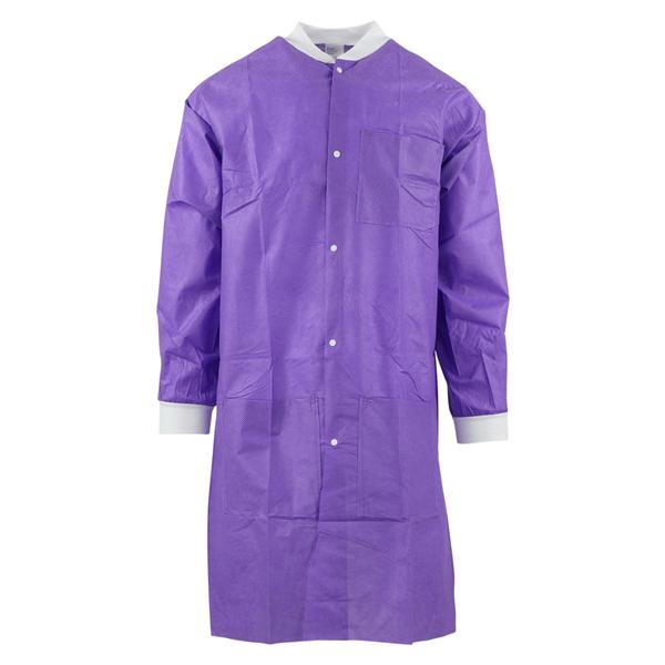 SafeWear High Performance Protective Lab Coat SMS Fabric Large Plum Purple 12/Bg