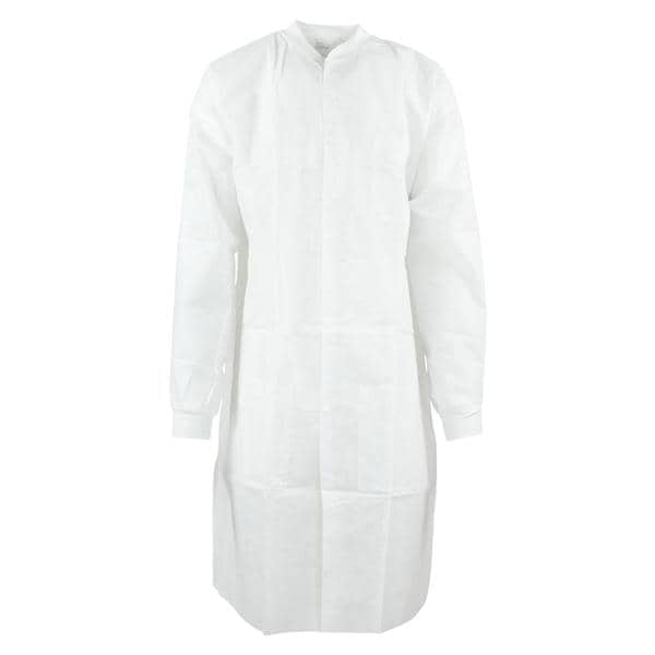 SafeWear High Performance Protective Lab Coat SMS Fabric Large White Frost 12/Bg, 5 BG/CA