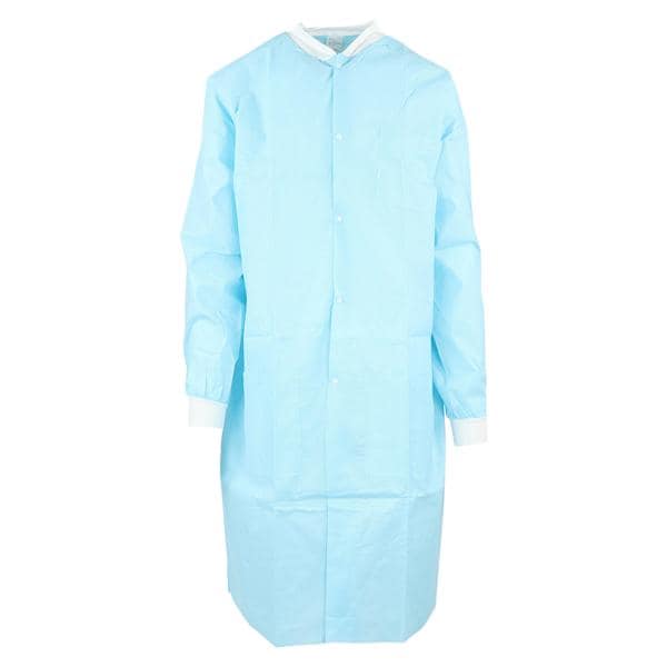 SafeWear High Performance Protective Lab Coat SMS Fabric Small Soft Blue 12/Bg, 5 BG/CA