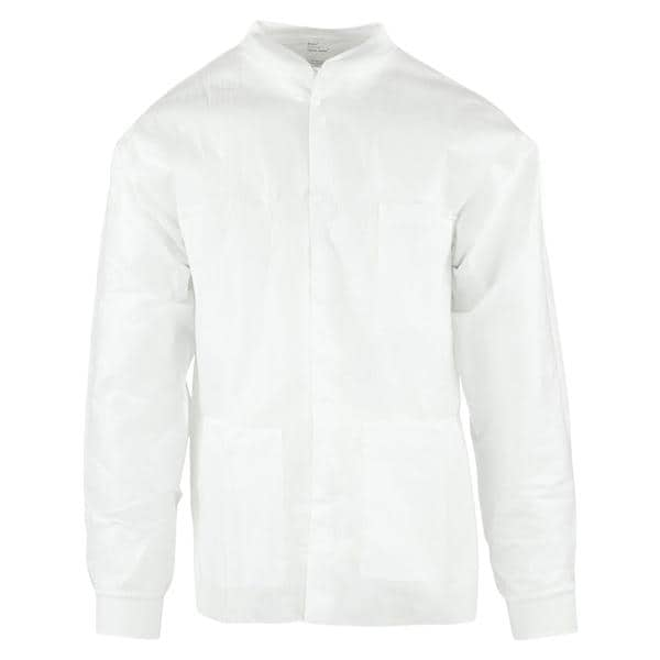 SafeWear Hipster Protective Lab Jacket SMS PP Fbrc Medium White Frost 12/Bg