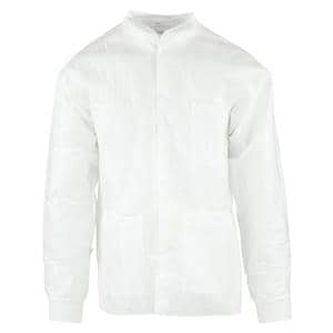 SafeWear Hipster Procedure Lab Jacket SMS PP Fbrc X-Large White Frost 12/Bg