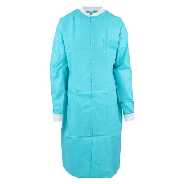 SafeWear High Performance Protective Lab Coat SMS Fbrc X-L Tropical Teal 12/Bg