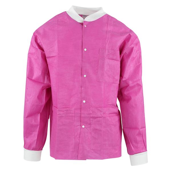 SafeWear Hipster Procedure Lab Jacket SMS Polypro Fbrc Medium Poppy Pink 12/Bg