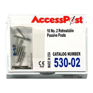 AccessPost Posts Stainless Steel Size 2 1.35 mm Blue 10/Bx