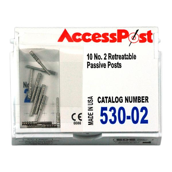 AccessPost Posts Stainless Steel Size 2 1.35 mm Blue 10/Bx