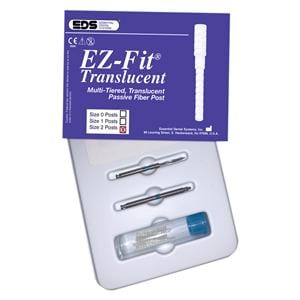 EZ-Fit Translucent Passive Fiber Posts Complete Kit 2 Ea