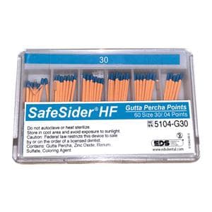 Safesider HF Gutta Percha Points Size 30 Blue 60/Pk