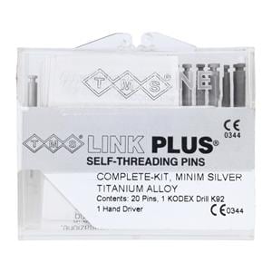 TMS Link Plus Pins Titanium Complete Kit Minim L-821 Silver 0.021 in L821Ea