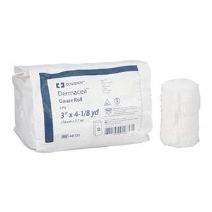 Dermacea Gauze Bandage Cotton Fluff 3"x4yd 3 Ply Non-Sterile 12/Bg