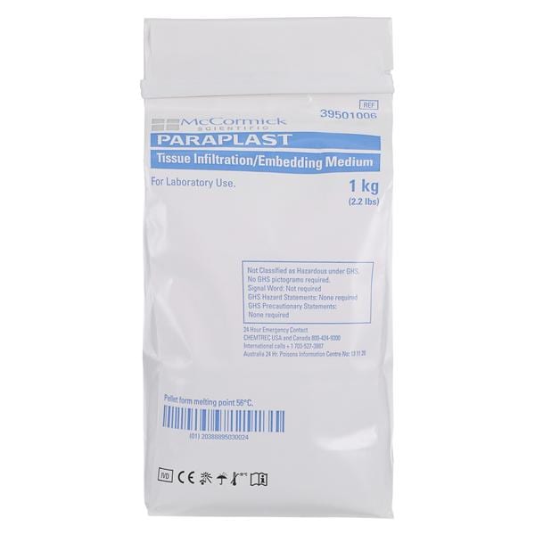 Paraplast X-Tra Tissue Embedding Paraffin For low temp infiltration 5lb 8/Ca