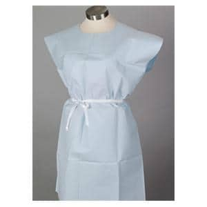 Exam Gown 30x42 Blu Medium / Large Tissue / Poly / Tissue Disposable 50/Ca