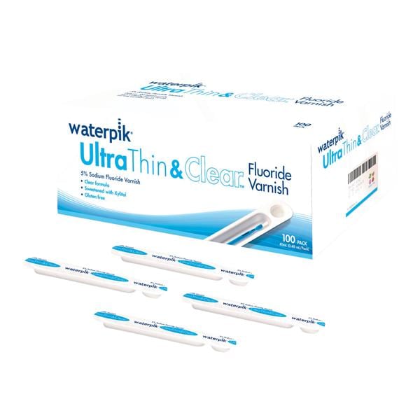 Waterpik(r) Ultra Thin&Clear Fluoride Dspnsr Bx 5% Sodium Fluoride Mel Clr 30/Pk