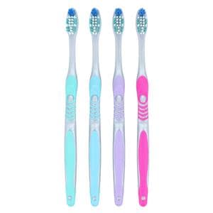 Acclean Triple Clean Manual Toothbrush Adult 32 Tuft Soft Compact Assorted 72/Bx