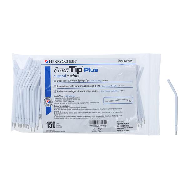 Sure Tip Plus Air / Water Tip White 150/Pk