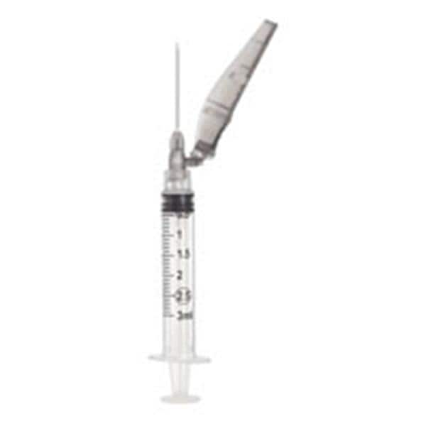 Hypodermic Syringe/Needle 27gx1/2" 1cc Gray Safety No Dead Space 100/Bx