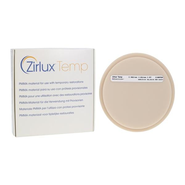 Zirlux Temp PMMA Disc A1 100x20 Ea