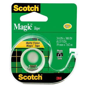 Scotch Magic Tape In Dispenser 3/4 in x 300 in 1/PK