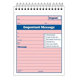 Adams "While You Were Out" Message Pad 4"x5" Pink 50 Sheets 1/PK