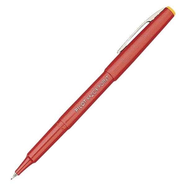 Razor Pt Pens 0.3 mm Extra Fine Point Red 12/Pack 12/Pk