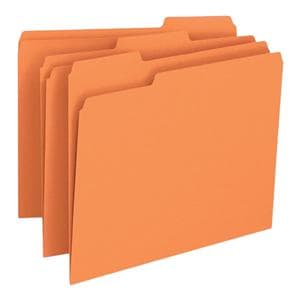 Smead Color File Folders Letter Size 1/3 Cut Orange 100/Box 100