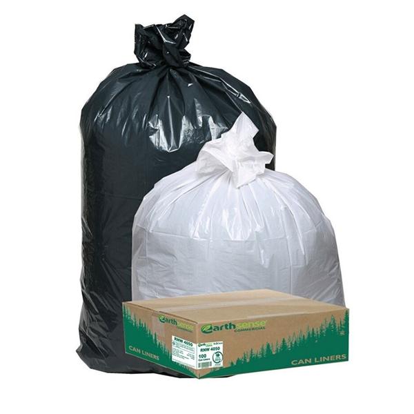 Can Liner 31-33 Gal 1.25 Mil 33"x39" Black 100/Ca