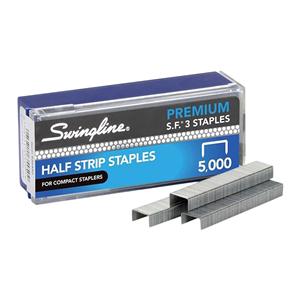 Swingline S.F. 3 Premium Staples 1/4" Half Strip 5000/Bx