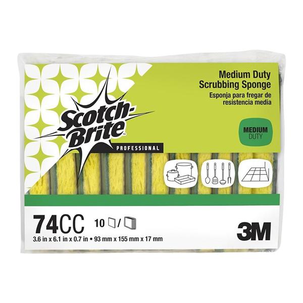 Scotch-Brite Medium-Duty No. 74 Scrub Sponges 10/Pack 10/Pk