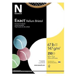 Exact Vellum Bristol Cover Stock 8.5 in x 11 in White 250/Pack 250