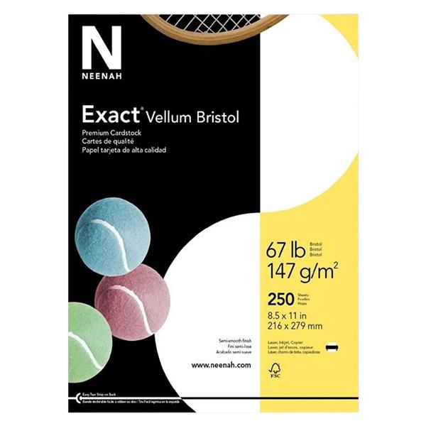 Exact Vellum Bristol Cover Stock 8.5 in x 11 in White 250/Pack 250