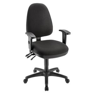 WorkPro Patriot Multifunction Fabric Task Chair Black/Black 1/PK