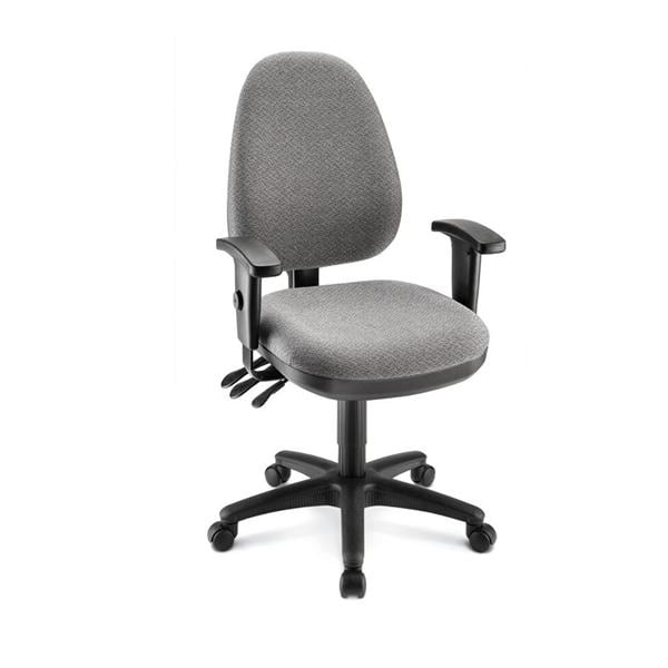 WorkPro Patriot Multifunction Fabric Task Chair Gray/Black 1/PK