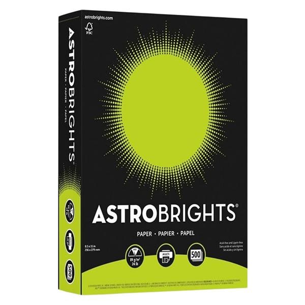 Astrobrights Paper 8.5 in x 11 in 24 Lb Terra Green 500/Pk